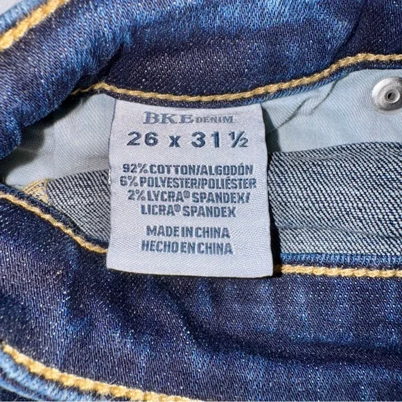 BKE Billie Slim-Fit High Rise Bootcut Jeans - Deep Blue - Picture 7 of 10